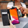 thumbnail image 3 of Funda tipo cartera con tapa para iPhone 12/12 Pro, funda magnética de cuero con tarjetero y soporte, resistente, de TPU a prueba de golpes, 3 of 7
