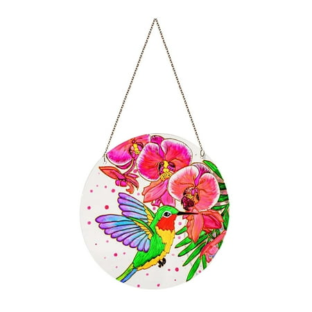 

Labakihah ornaments Colorful Hummingbird Pendants Decorate Home Garden Decorations Beautiful And Beautiful Colorful Hummingbird Pattern Decoration Pendants room decor