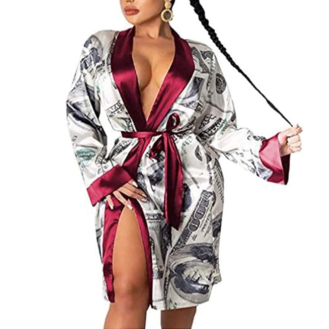 Bath robe nightwear kimono One size robe Indian robes Silk kimono Floral robes Gift hand print robes Floral Print Beach Cover Robe
