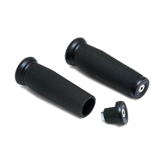 Kuryakyn Metric Black Thresher Handlebar Grips (5947)
