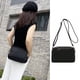 thumbnail image 4 of Minnieouse Bolso bandolera de piel sintética para mujer, con cremallera de Color sólido, informal, elegante, con correa ajustable, Bolsas de mensajero y de hombro Negro, 4 of 6