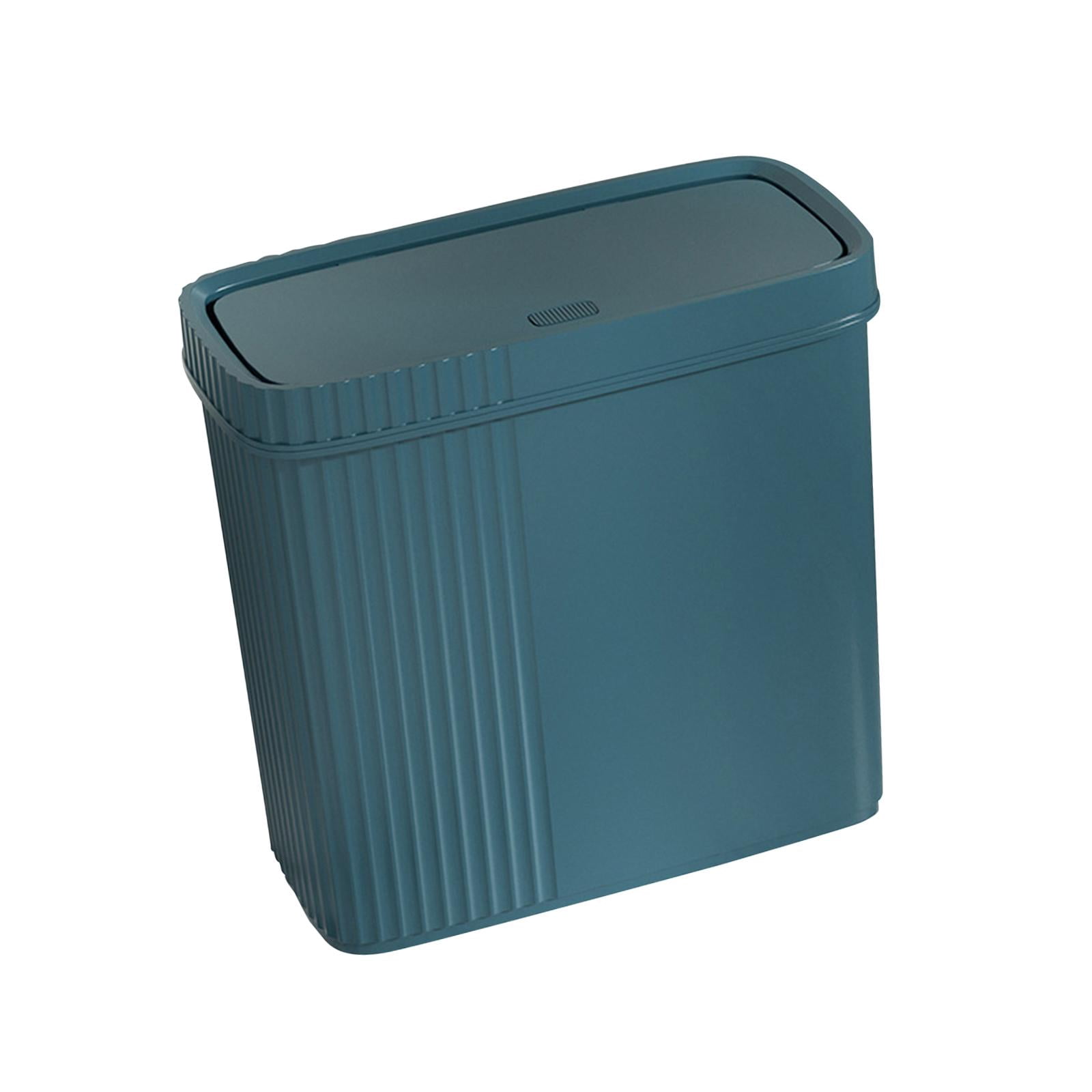 Baoblaze Slim Narrow Bathroom Trash Can Multipurpose for Apartments, Condos Waste Bin Dark Green