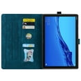 thumbnail image 2 of Nalacover Case for Lenovo Tab M10 3rd Gen 10.1" 2022, Flower Embossed Pattern PU Leather Flip Cover with Card Slots Holder Auto Wake/Sleep Kickstand TPU Shockproof Case, Blue, 2 of 7