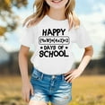 thumbnail image 2 of Gbsyewxs Girls Shirts Short Sleeve Crew Neck Letter Number Print Soft School Summer T Shirts For Kids White Size 12-13 Years, 2 of 4