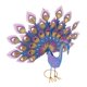 thumbnail image 1 of Decoración de pavo real, estatua de pavo real de hierro realista resistente a los desvanecimientos Ligeros para el césped, 1 of 7