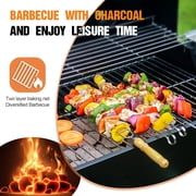 MASTER COOK Charcoal Grill with Two Side Tables, BBQ Grill for Outdoor Picnic Backyard Patio and Parties, Black