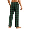 thumbnail image 3 of Fgvctg Mens Pajama Pants Flannel Plaid Lounge Pant Breathable Sleep Pajamas Pants Drawstring Sleepwear Lounge Bottom Funny Lightweight Pjs Bottoms With Pockets Green L, 3 of 5