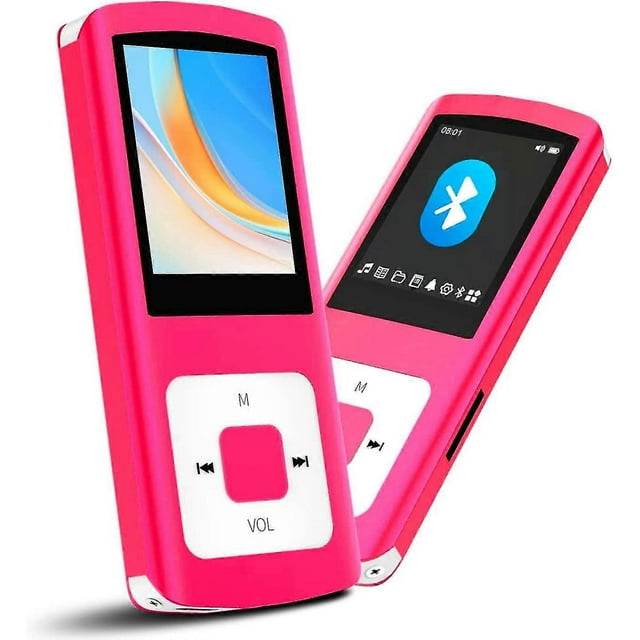 MP3 Player, Hotechs HiFi 32GB Music Player with Bluetooth 5.0, with Voice Recorder/Video/Photo Viewer/E-Book/FM Radio (Red)