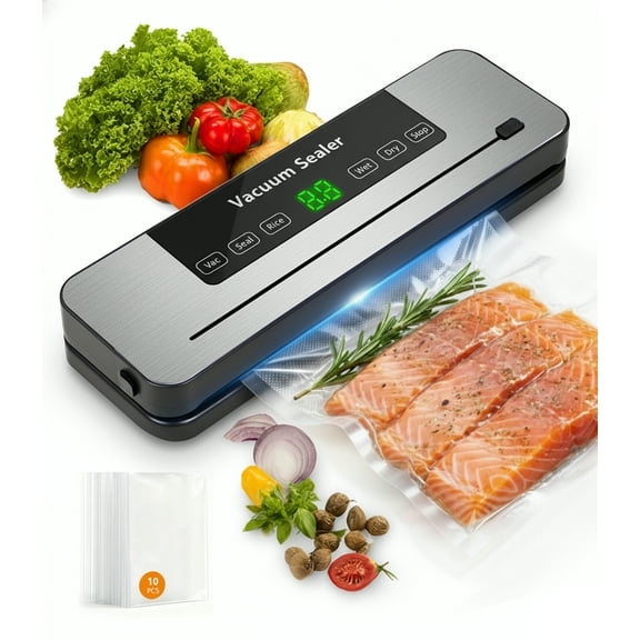 M Buder Vacuum Sealer Machine, Automatic Sealing for Food Storage with Cutter, 5 Modes, Residential, Commercial