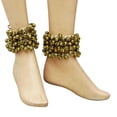 thumbnail image 3 of Banithani Handmade Goldtone Ghungroo Anklet Belly Dance Traditional Indian Jewellery, 3 of 4