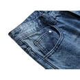 thumbnail image 4 of Cathalem Jeans for Men Regular Fit Men's Stacked Jeans Slim Fit Ripped Jeans Straight Denim Pants Hip Hop Trouser Streetwear(Blue,32), 4 of 4