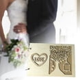 thumbnail image 3 of Libro de invitados de boda de madera Libro de invitados de boda Álbum de mensajes para la decoración de compromiso de boda para el aniversario de boda (4 #), 3 of 7