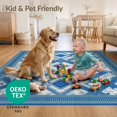thumbnail image 4 of ODIKA 5'x7' Ultra-Soft Area Rug, Abstract Modern Geometric With Interlocking Diamond Lattice Accents None Washable, Bare feet friendly, Silk-Touch for Bedroom Home office, 4 of 7