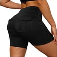 thumbnail image 2 of LOVZFMLL Ladies' Solid Color Seamless High Waist And Hip Lifting Exercise Yoga Three Part Pants Shorts Black XL, 2 of 8