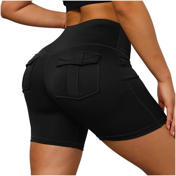 fheaev Yoga Short for Women Seamless Athletic Workout Shorts Butt Lifting High Waisted Tight Booty Gym Shorts Fitness Sports Short