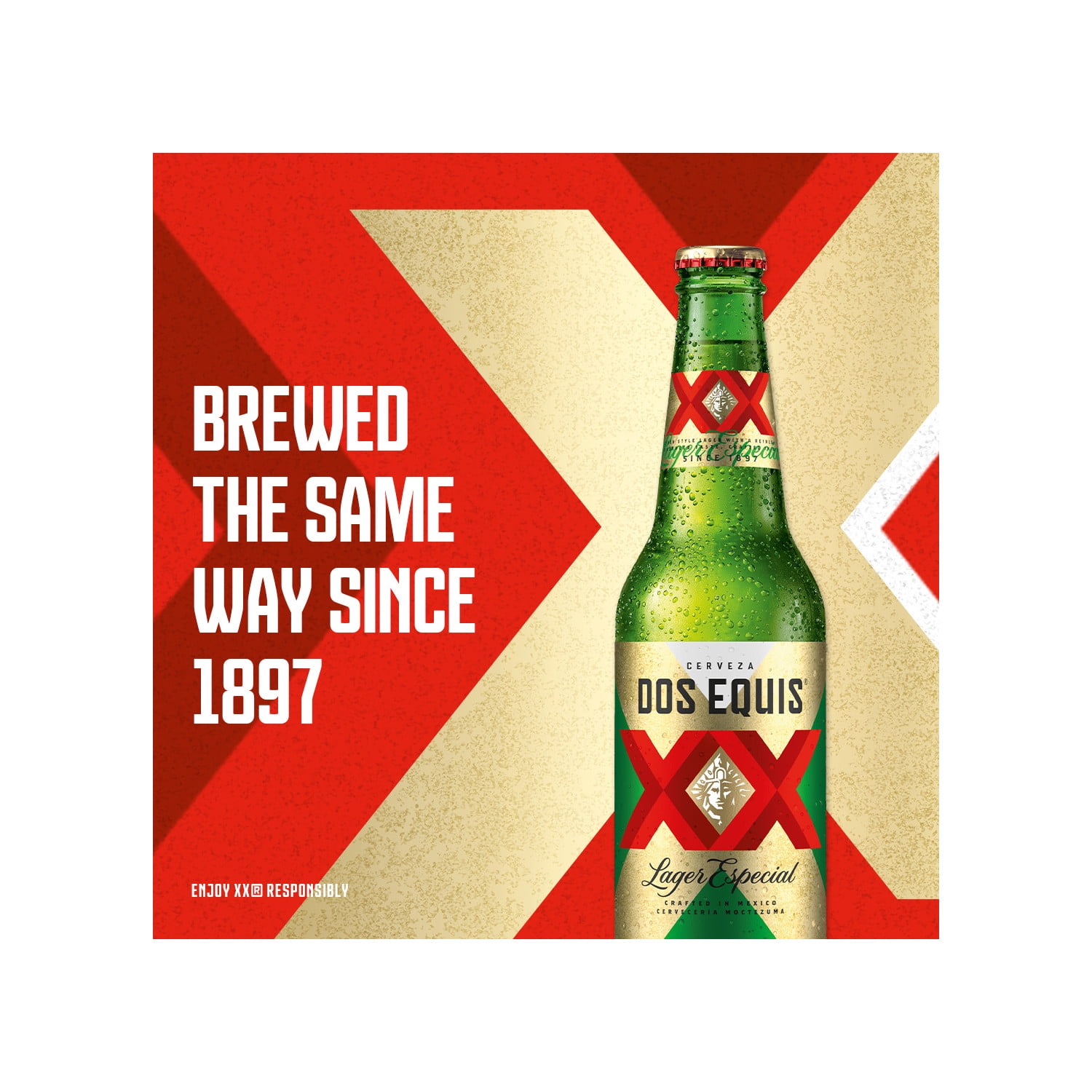 Dos Equis Mexican Lager Import Beer, 18 pack, 12 fl oz Bottles, 4.2% ABV