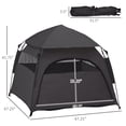 thumbnail image 2 of JWRWEFA Pop Up Dog Tent for XL & Large Dogs, Portable Outdoor Pet Shelter with Carrying Bag, Sunshade Dog Tent for Beach, Yard, Camping, Dark Gray, 2 of 11