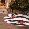 thumbnail image 6 of Daiia Ladybugs on Black and White Striped1 Drawing Merry Christmas Tree Skirt , Xmas Large Lace-up Tree Skirt, Santa Snowflakes Rustic Home Decorations New Year Party Farmhouse Decor-36", 6 of 7