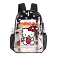 thumbnail image 5 of Heavy Duty Clear Backpack Clear Hello cat Kitty PVC Transparent Backpack Clear Bag Stadium backpack for Transparent Backpacks See Through Bag for Work, College, Concert, 5 of 8