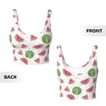 thumbnail image 5 of Lsque Hand Drawn Watermelon Printed Women'S Sports Bra, Compression, Moisture Wicking, High-Impact Sports Bra For Women,Supportive sports bra-Medium, 5 of 9