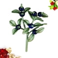 thumbnail image 3 of MasteelfCA 1 Pce Vernis Rétro pour Femmes Style Branche de Bleuet Broche Collier Épingle Accessoire de Mariage Bijoux (Vert), 3 of 8