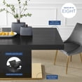 thumbnail image 4 of Dining Table, Rectangular, Wood, Metal Steel, Black, Gold, Modern Contemporary Urban Design, Kitchen Room Cafe Bistro Restaurant Hospitality, 4 of 10