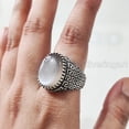 thumbnail image 6 of Grey Moonstone Ring, Silver Jewelry, 925 Silver Ring, Anniversary Gift, Natural Grey Moonstone, June Birthstone Ring, Heavy Mens Ring, Spiritual Healing Gemstone, Christmas, Mens Signet Ring, 6 of 7