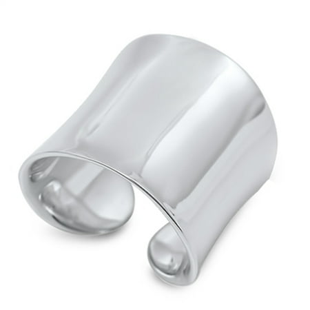 Union Smooth Ring - Women's Open Smooth High Polish Ring ( Sizes 6 7 8 9 10 11 ) New .925 Sterling Silver Band Rings (Size 7)