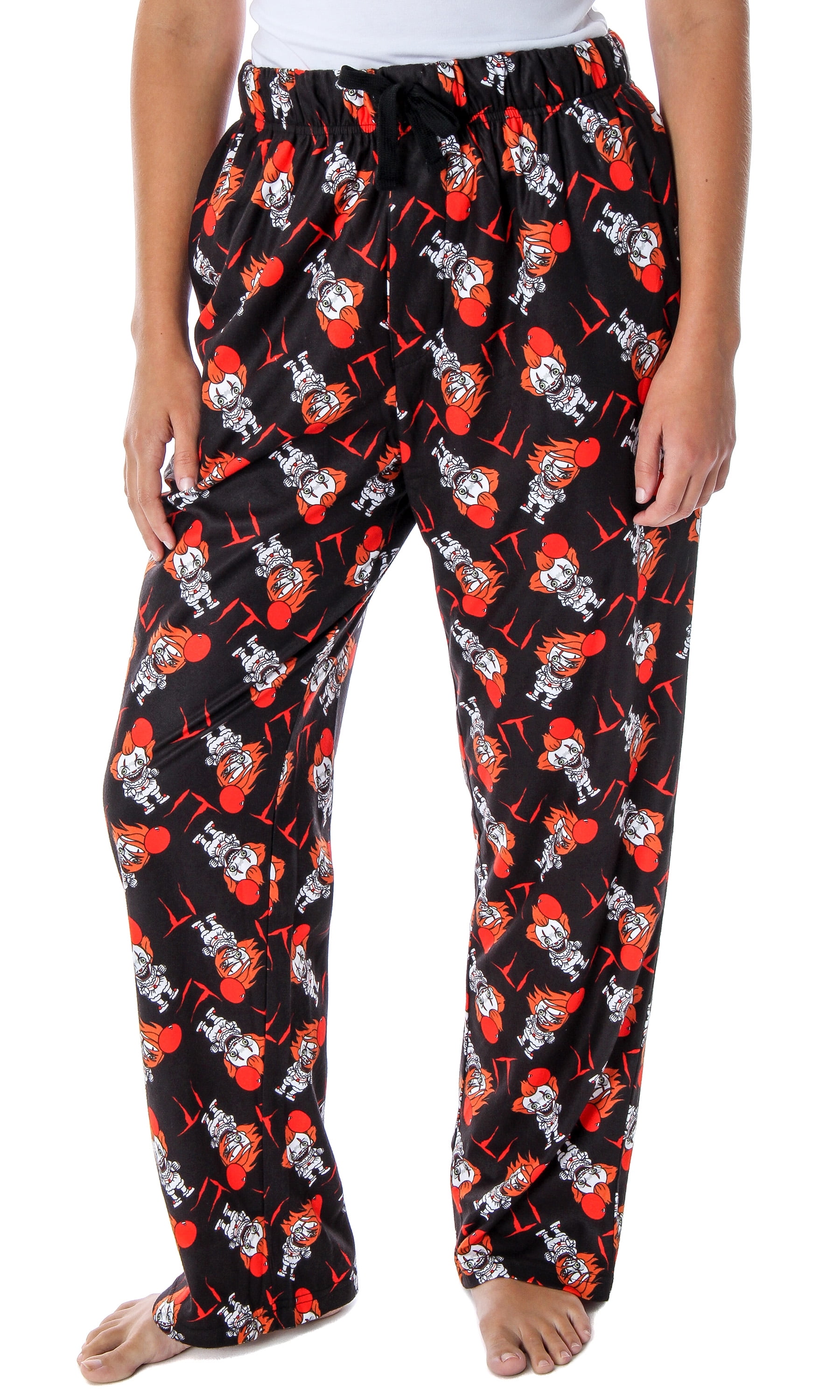 IT The Movie Women's Pennywise Clown Character Allover Pattern Pajama ...