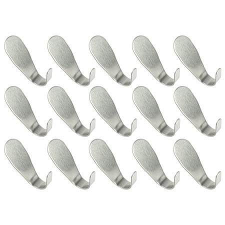 

No Punching Hook Single Robe Hooks Metal Hangers Heavy Duty Entryway Coat 15 Pcs