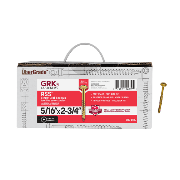 GRK 772691102195 RSS Bulk 5/16"x2-3/4" 500 Screws