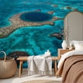 thumbnail image 6 of Wallpaper Blue Belize Panorama Lighthouse Aerial View Peel and Stick Wall Murals 69"H x 96"W Removable PVC Wall Paper Self-Adhesive Wall Paintings Art Decor for Bedroom Living Room, 6 of 7