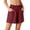 Red, variant on Admvng Women's Elastic Waist Linen Shorts Casual Loose Lightweight Breathable Shorts