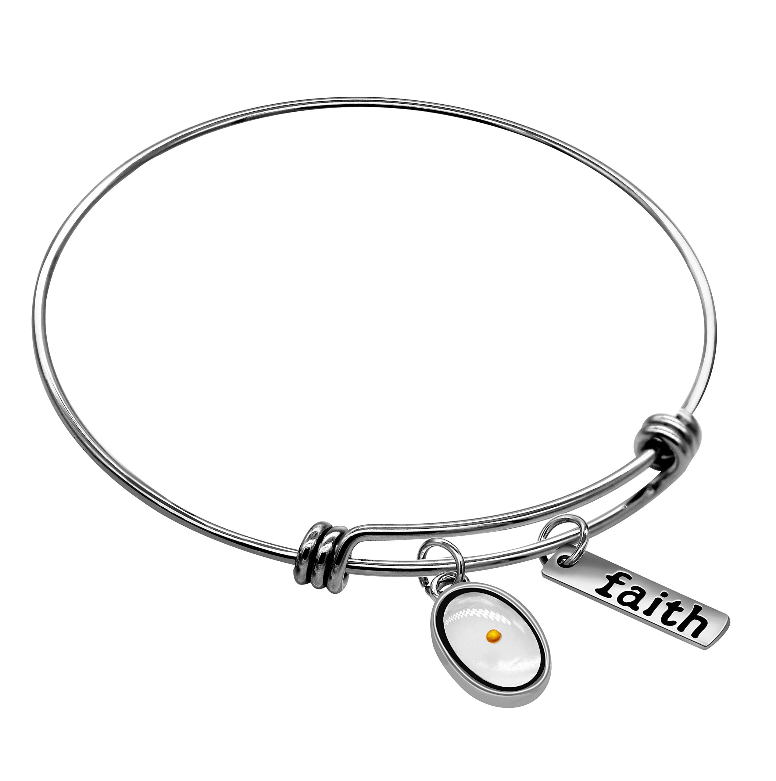 Uloveido Adjustable Christian Faith Bracelet with Real Mustard Seed
