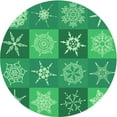 thumbnail image 1 of Ahgly Company Tapis Rond Lavable en Machine Intérieur Transitionnel Vert Menthe, 7 Pieds Rond, 1 of 7