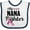 White and Navy, variant on Inktastic Breast Cancer Awareness My Nana is a Fighter Boys or Girls Baby Bib