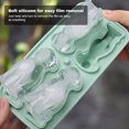 thumbnail image 4 of Bandeja de cubitos de hielo con forma de perro de silicona con molde para cubitos de hielo Labrador 3D, 4 of 8