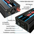 thumbnail image 2 of 12V to 110V Car Power Inverter with 300W Continuous & 4000W Peak Power, Dual LED Voltage Displays, 1 AC Outlet, 2 USB Ports, Multi-Protection, Cooling Fan, ABS Black Shell, Includes Lighter, 2 of 6