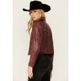 thumbnail image 2 of Idyllwind Women's Sparrow Leather Jacket Maroon X-Small  US, 2 of 4