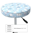 thumbnail image 7 of Picia Cute Goose On A Blue Sky pattern Round Stool Covers Comfy Seat Covers Stretch Removable WashableChair Slipcover Round Bar Chair Cushion Cover-13 inch, 7 of 7