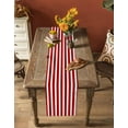 thumbnail image 4 of Red Striped Table Runner Christmas Farmhouse Red White Stripes Tablerunners 13 x 72 Inch, Table Decorations Tabletop Scarf for Summer Gathering Holiday Farmhouse Kitchen Dining Decor, 4 of 6