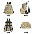 thumbnail image 2 of WOBOGO Grapefruit Leaf Pattern Backpack Durable Lightweight Shoulder Bag Built-in Laptop Sleeve and Multiple Utility Compartments, 2 of 7