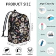 thumbnail image 5 of Floral Print Laptop Backpack for School College Teens Adults, Large Capacity Bookbag with Protective Sleeve, Durable Commuting Travel Backpack, Sunflower Flowers Design Unisex Gift Idea for Work, 5 of 5