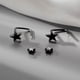 thumbnail image 5 of Pendientes en forma de estrella Qarigey 1 par de aretes decorativos para mujer joyería de plata para citas, 5 of 6