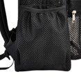 thumbnail image 4 of Bolso de hombro de malla Bolso de escuela fácil Bolso de viaje Mochilas de playa (Negro), 4 of 6