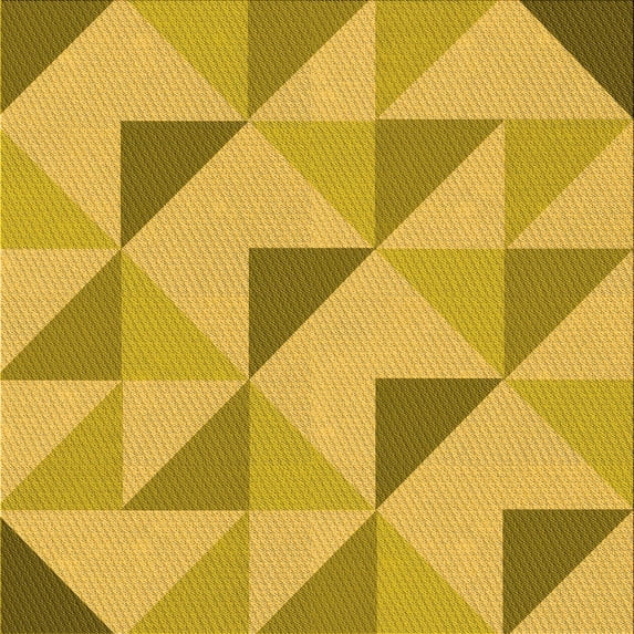 Ahgly Company Indoor Square Patterned Dark Golden Rod Brown Area Rugs, 4' Square