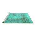 thumbnail image 2 of Ahgly Company Machine Washable Indoor Rectangle Persian Turquoise Blue Traditional Area Rugs, 2' x 5', 2 of 4