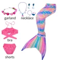 thumbnail image 4 of Traje de baño de sirena para niñas pequeñas, traje de baño de playa/piscina, vestido de princesa, Bikini, 4 of 5