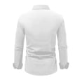 thumbnail image 4 of Men's Button-Down Shirt for Businessmen and Office Workers Slim-Fit Business-Casual Top Long-Sleeve Turn-Down Collar Apparel Available Professional Wear Classic Design Office Attire, 4 of 4
