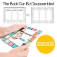 thumbnail image 4 of Yayeee Rocker Switch Wall Plate 3-Gang 6.5"x4.6" Home Decorative Outlet Cover, Colorful Checkered Pattern, 4 of 6